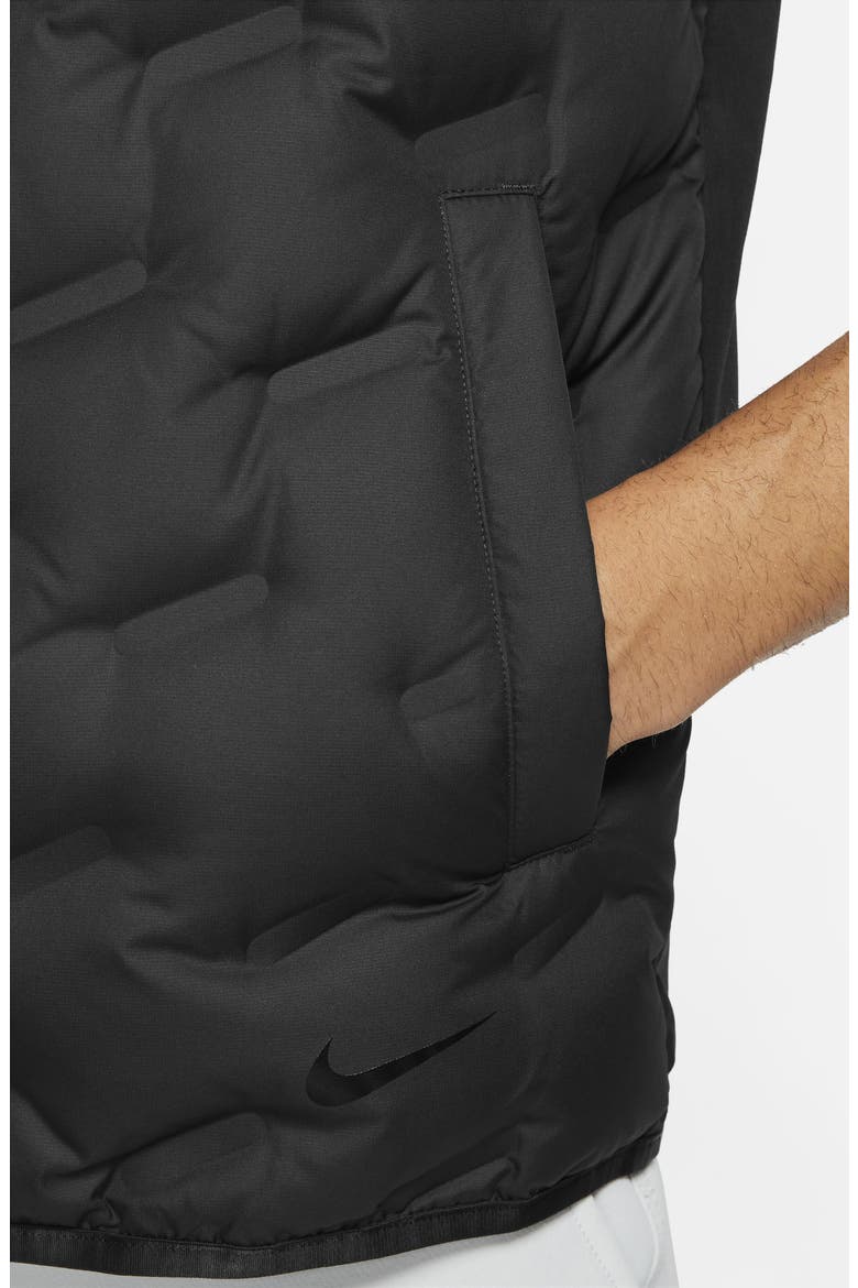 Nike Therma-FIT ADV Repel Zip Golf Vest, Alternate, color, BLACK/ BLACK/ BLACK