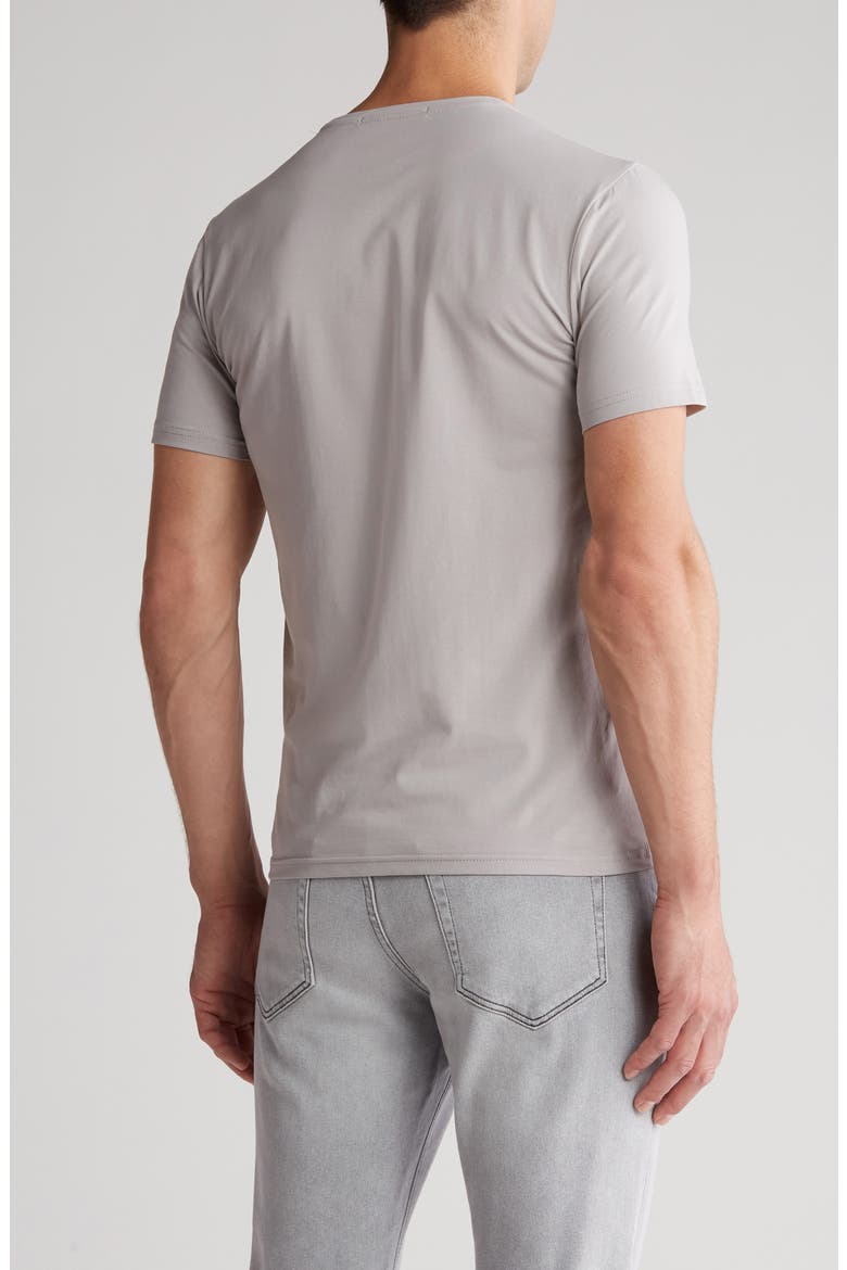 3D Abstract Graphic Print T-Shirt, Alternate, color, COOL GREY