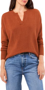 Vince Camuto Drop Shoulder V-Neck Sweater