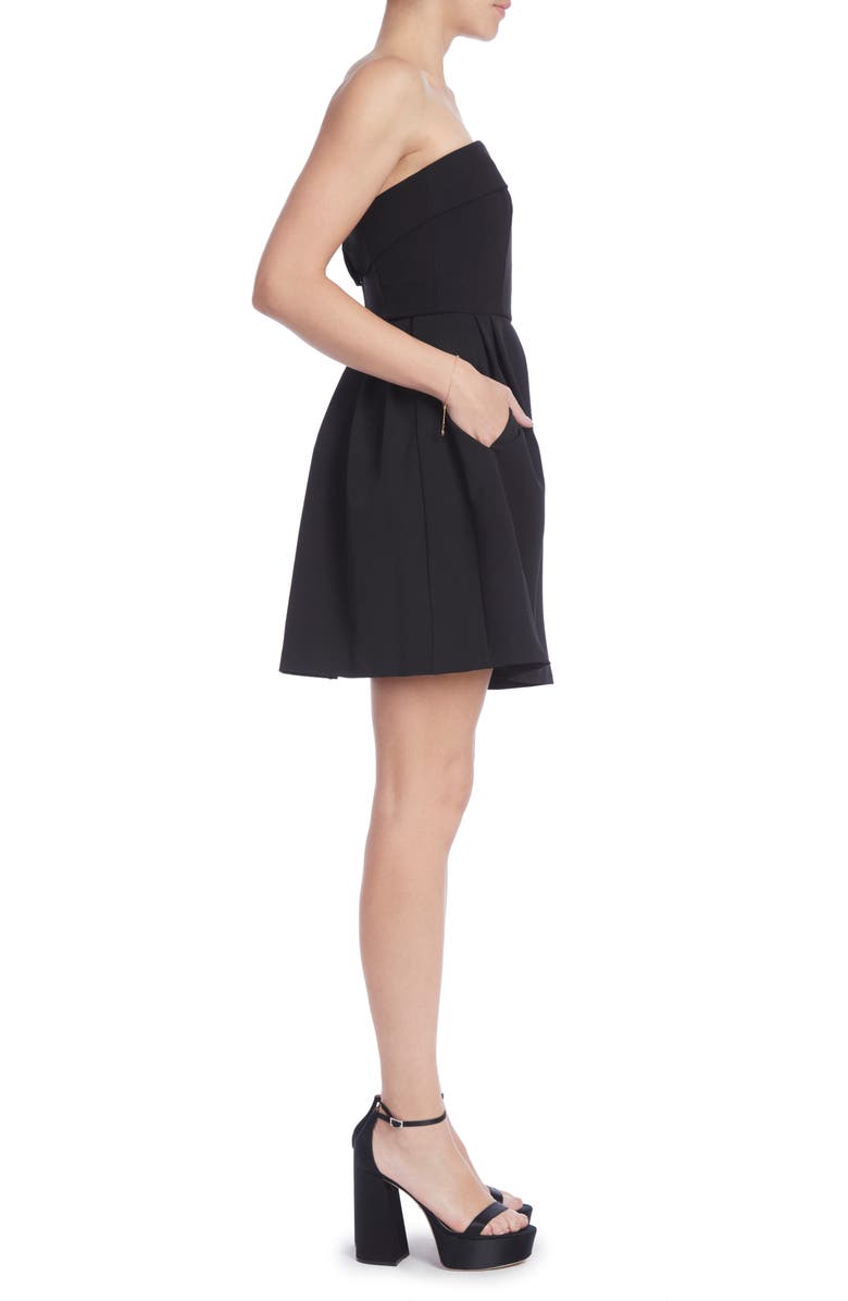 Jewel Badgley Mischka Strapless Flare Minidress, Alternate, color, 