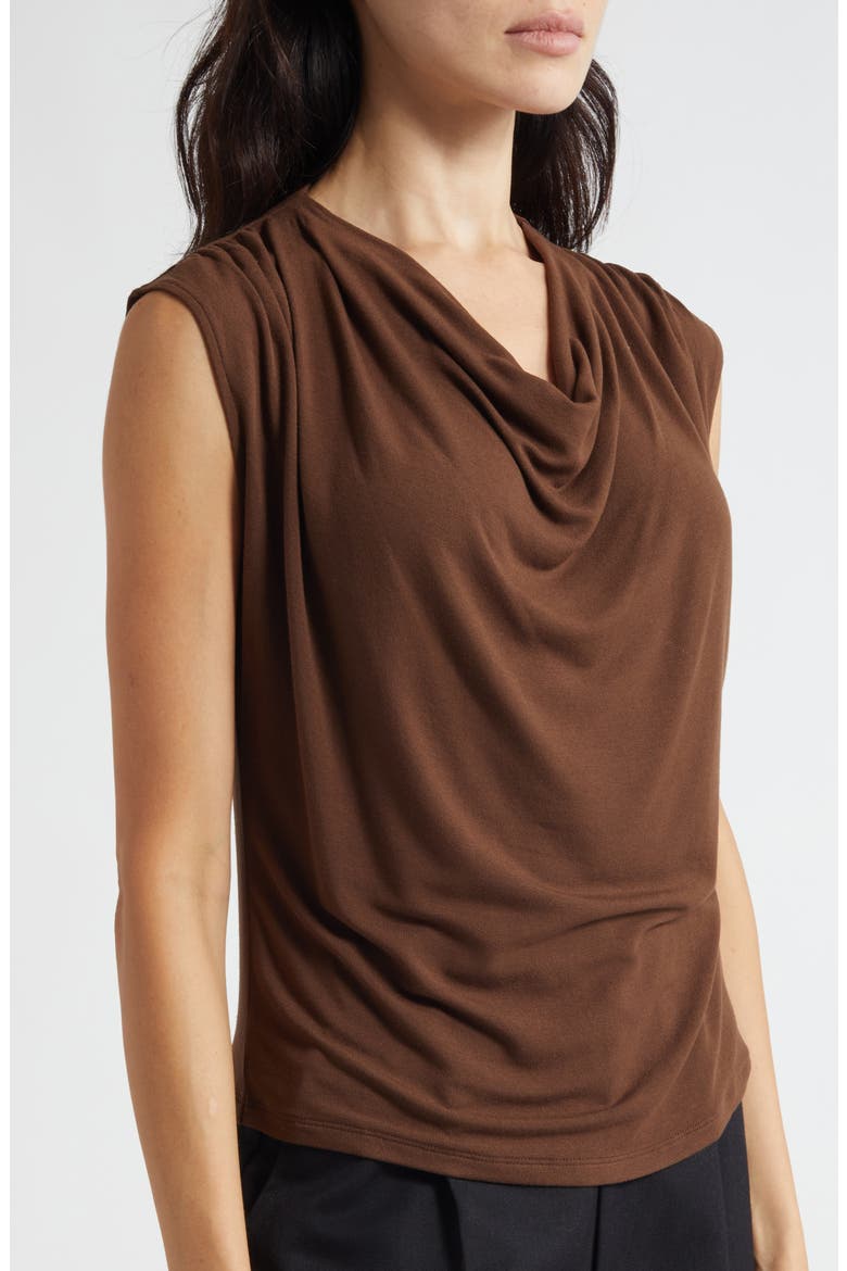 Cowl Neck Sleeveless Top, Alternate, color, ESPRESSO