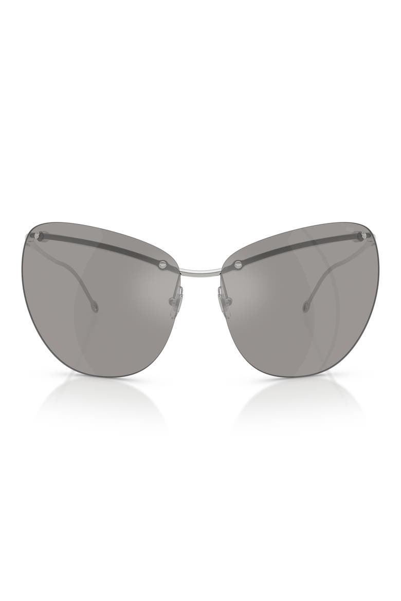 DL1007 D-Gies 71mm Mirrored Cat Eye Sunglasses, Main, color, GREY MIRROR / GREY MIRROR