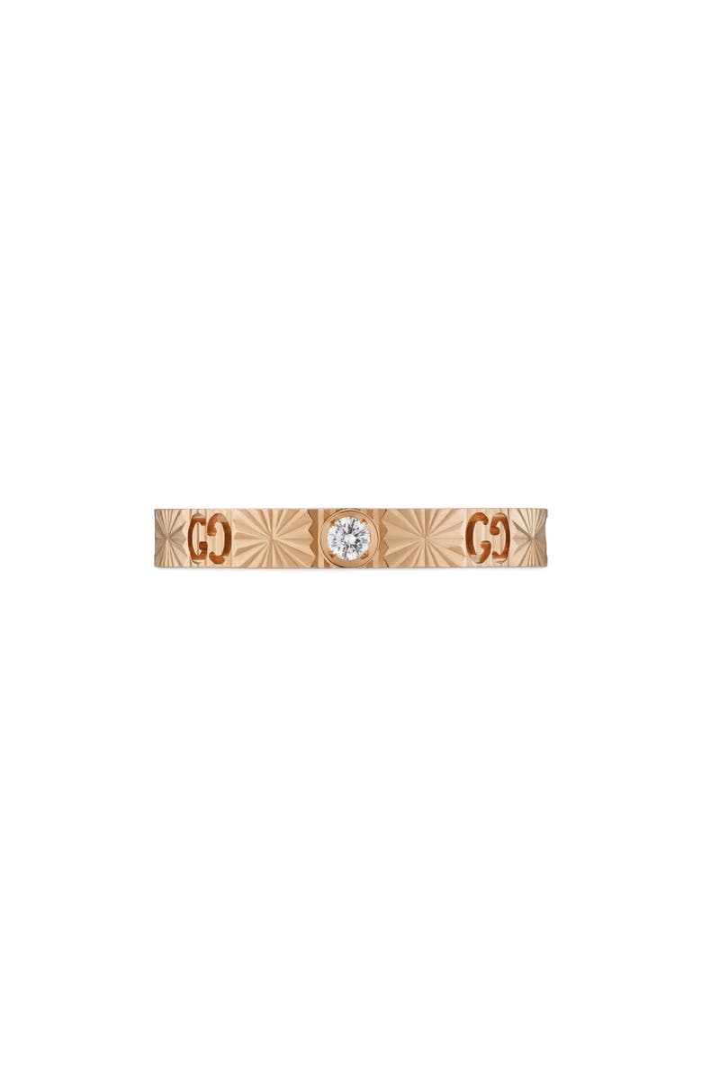 Gucci Icon Star Diamond Ring Band, Alternate, color,