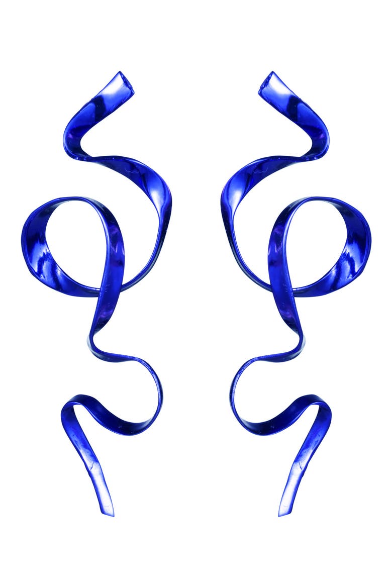Allegro Ribbon Drop Earrings, Main, color, COBALT
