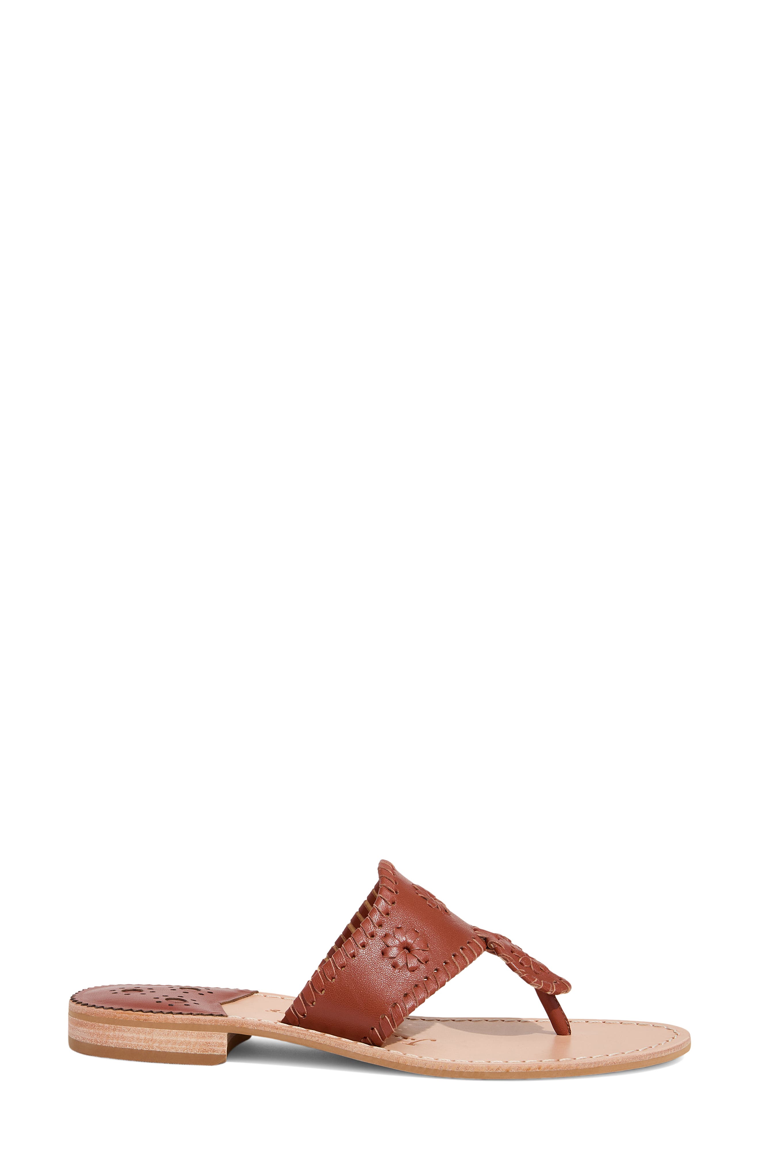 Jacks Flat Sandal, Alternate, color, LUGGAGE/LUGGAGE
