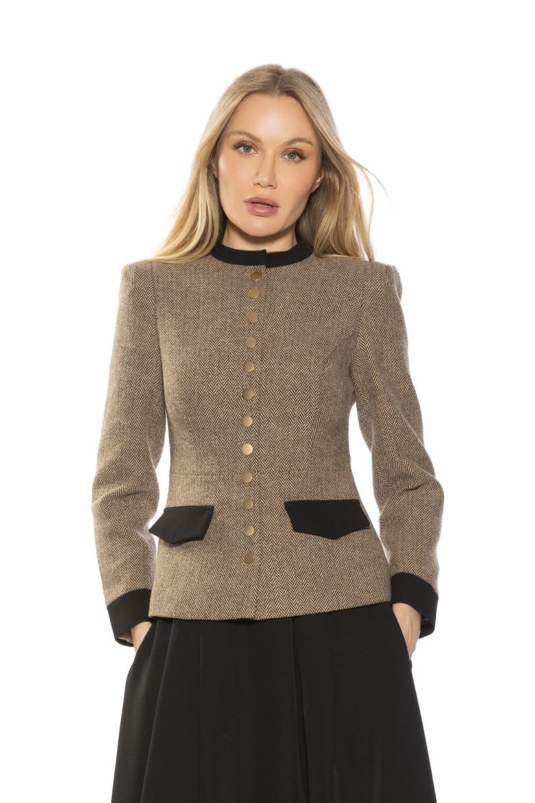 Nox Herringbone Blazer, Alternate, color, HERRINGBONE