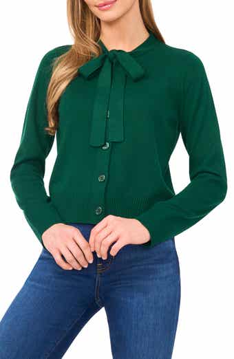 CeCe Tie Neck Cardigan