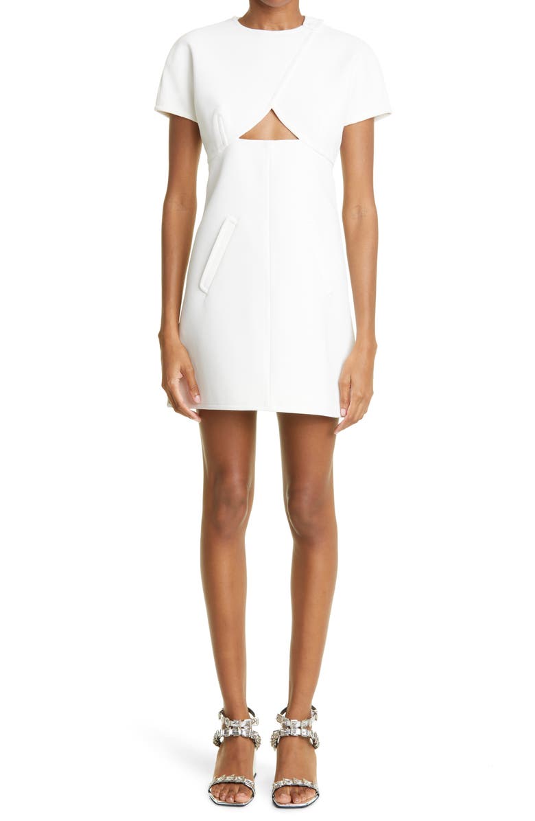 Courrèges Cutout Crepe Minidress, Main, color, 