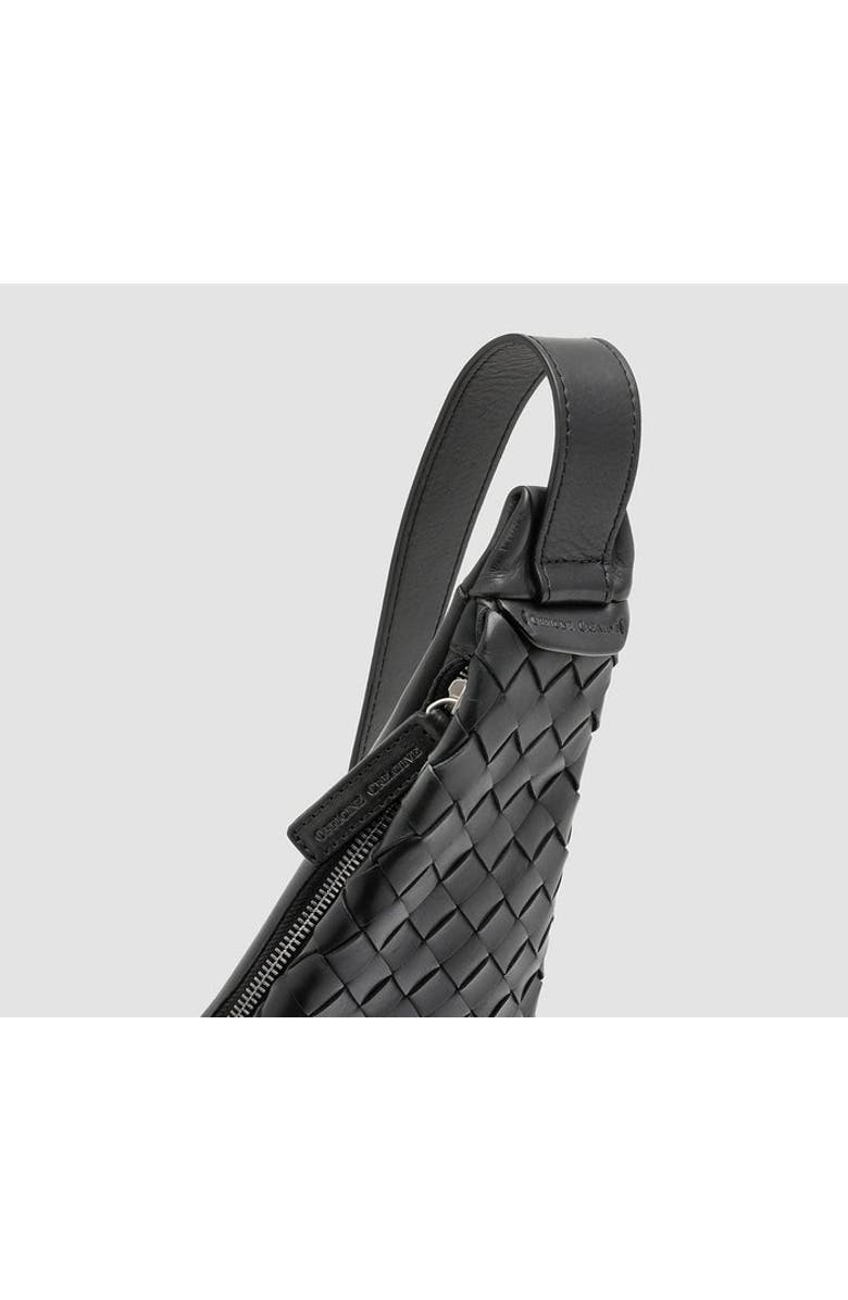 Officine Creative Armor 05 Woven Clutch, Alternate, color, Black