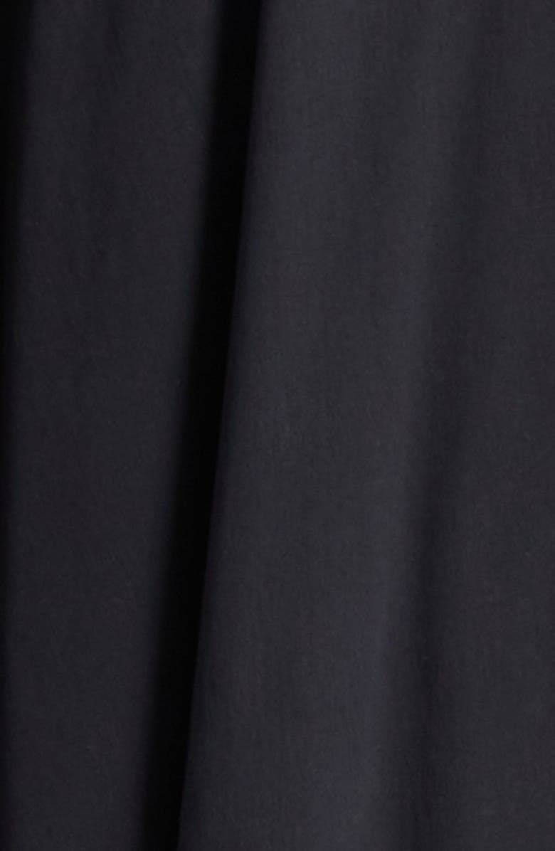 NOUR HAMMOUR Jane Graceful Stretch Cotton & Nylon Coat, Alternate, color, Black