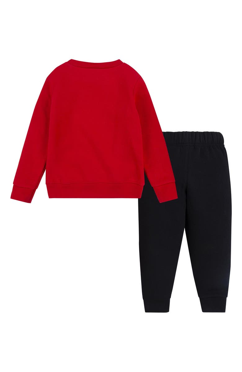 Nike Kids' Fleece Pullover Sweatshirt & Joggers Set, Alternate, color, Black/ Red