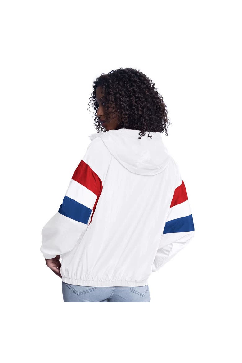 Women's G-III Sports by Carl Banks  White New York Rangers Game News Oversized Full-Zip Hoodie Jacket, Alternate, color, White