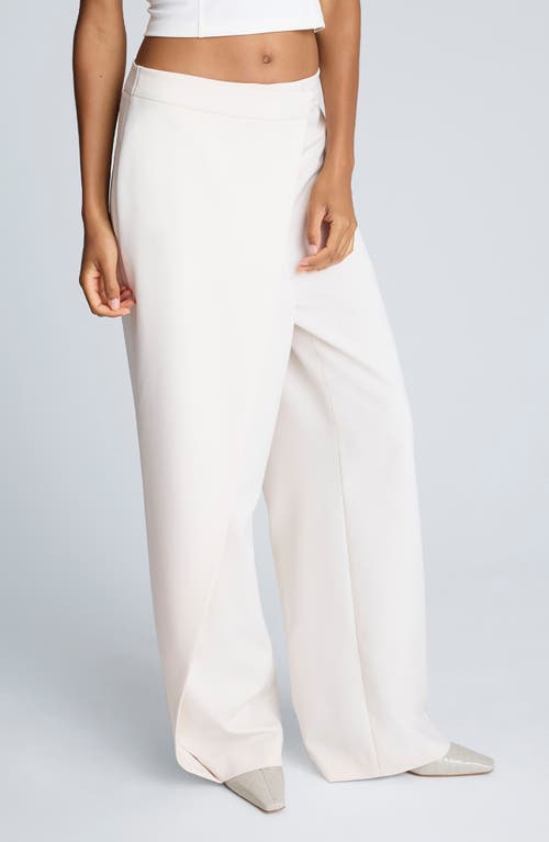Kenneth Cole Asymmetric Wide Leg Pants In White