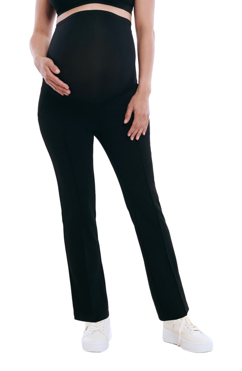 MOTHERHOOD MATERNITY Mia Secret Fit Over the Belly Slim Straight Leg Pant, Alternate, color, Black