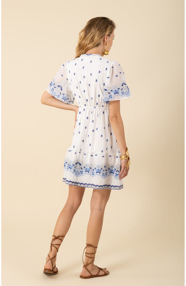 Hale Bob Milan Embroidered Organza Dress, Alternate, color, 