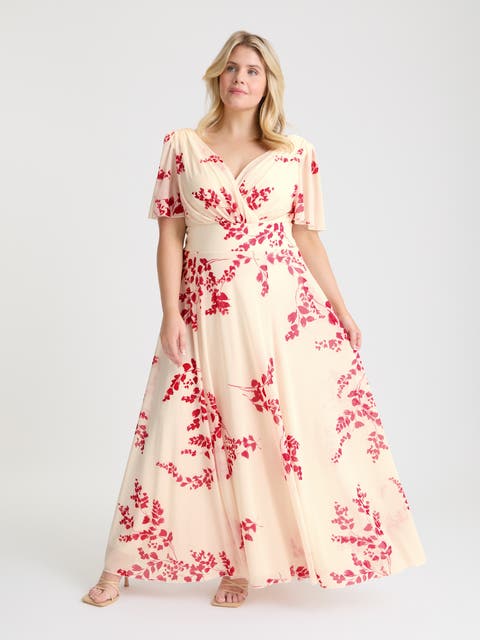 Isabelle Short Sleeve V-Neck Maxi Dress