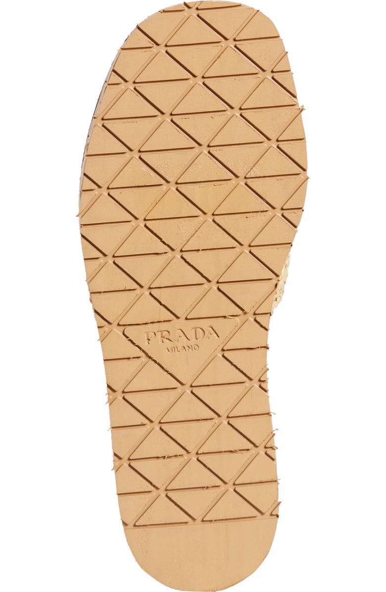 Prada Raffia Platform Slide Sandal, Alternate, color,