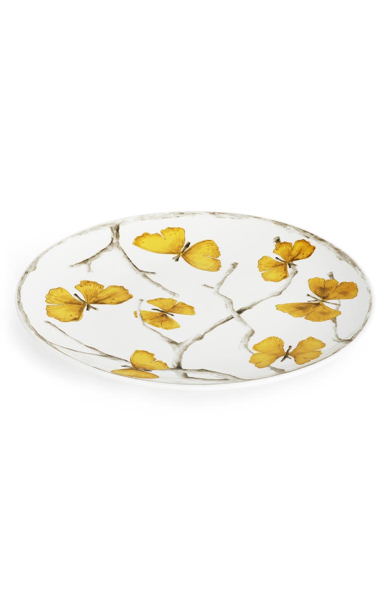 Michael Aram Butterfly Ginkgo Set of 4 Tidbit Plates, Alternate, color, Yellow/ White