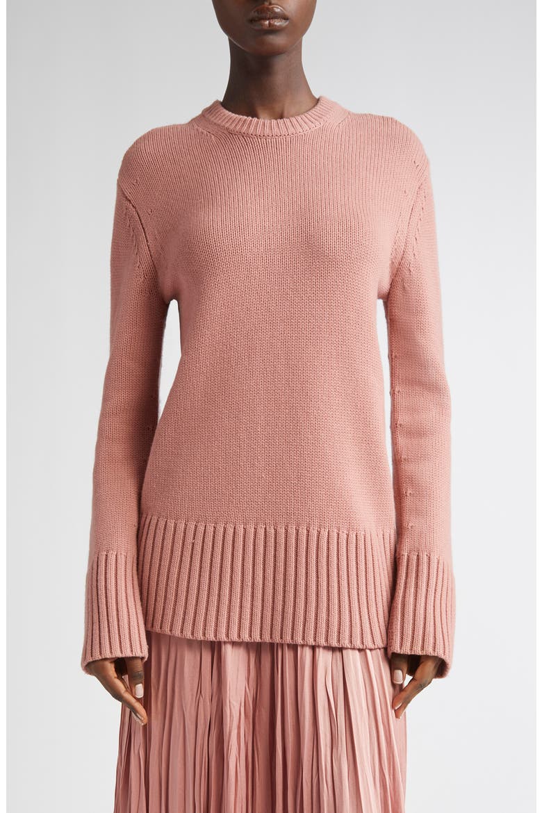 Oversize Cashmere Tunic Sweater, Main, color, ROSETTE