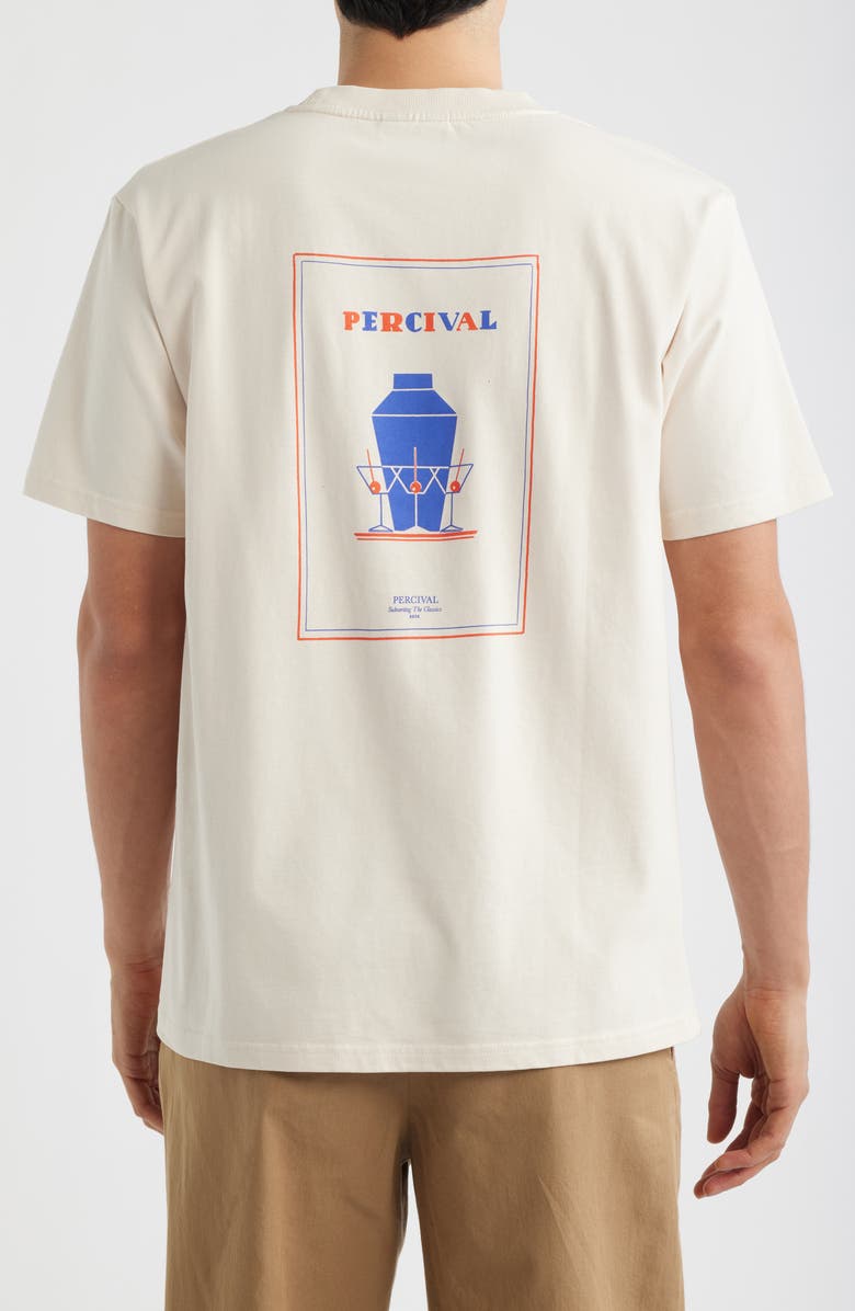 Percival Mixologist Martini Graphic T-Shirt, Alternate, color, Cream