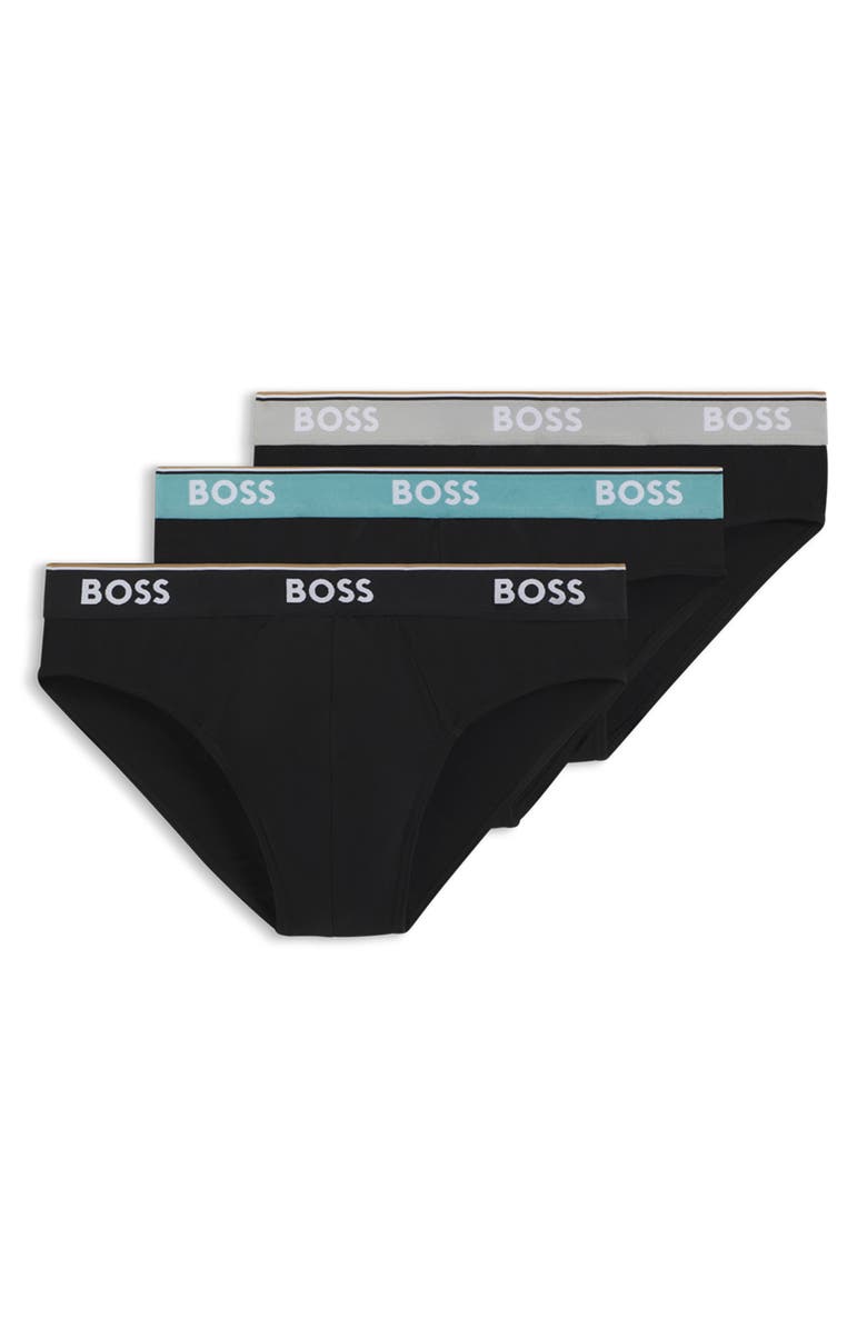 BOSS Assorted 3-Pack Power Stretch Cotton Briefs, Main, color, 