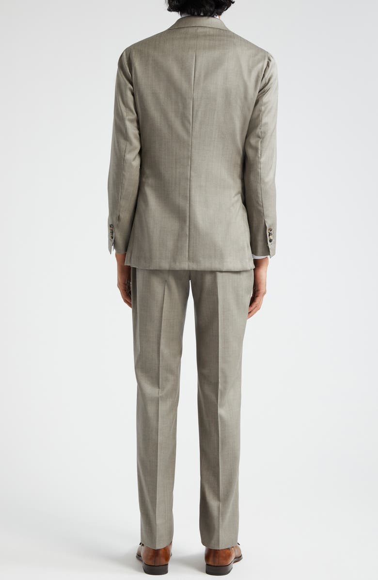 Thom Sweeney Unstructured Wool & Silk Suit, Alternate, color, Taupe