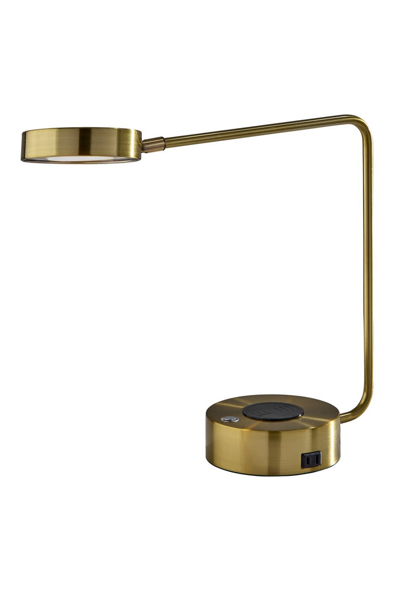 Viper Supercharger LED Desk Lamp, Main, color, ANTIQUE BRASS