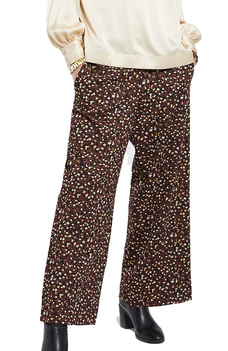 ottod'Ame Soft Palazzo Pants, Main, color, Brown