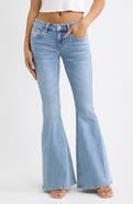 Fade Out Loud Twisted Seam Low Rise Bell Bottom Jeans