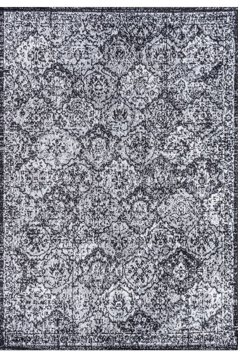 Modern Persian Boho Vintage Trellis Area Rug, Main, color, Black/Ivory
