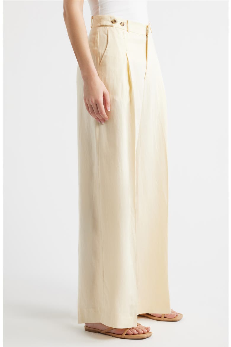 Palermo Pleated Wide Leg Pants, Alternate, color, ECRU