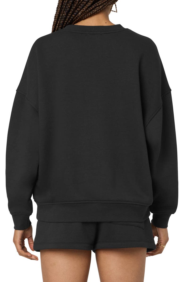 Florence by Mills Cozy Crush Oversize Sweatshirt, Alternate, color, Black
