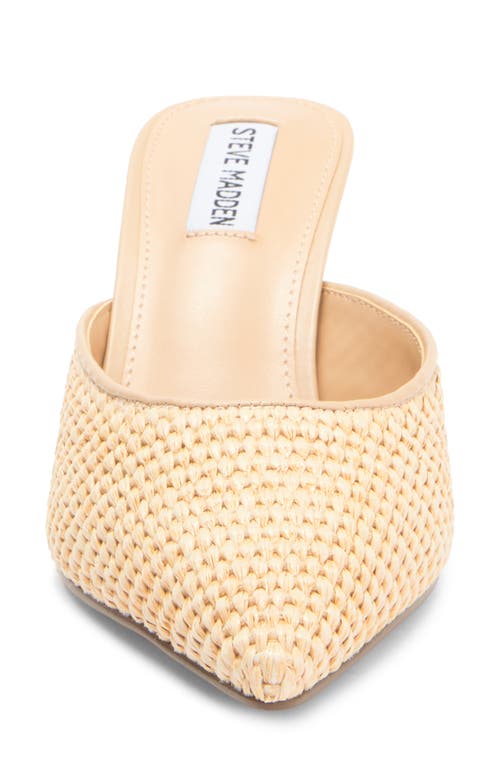Steve Madden Emmie Pointed Toe Mule In Natural Raffia