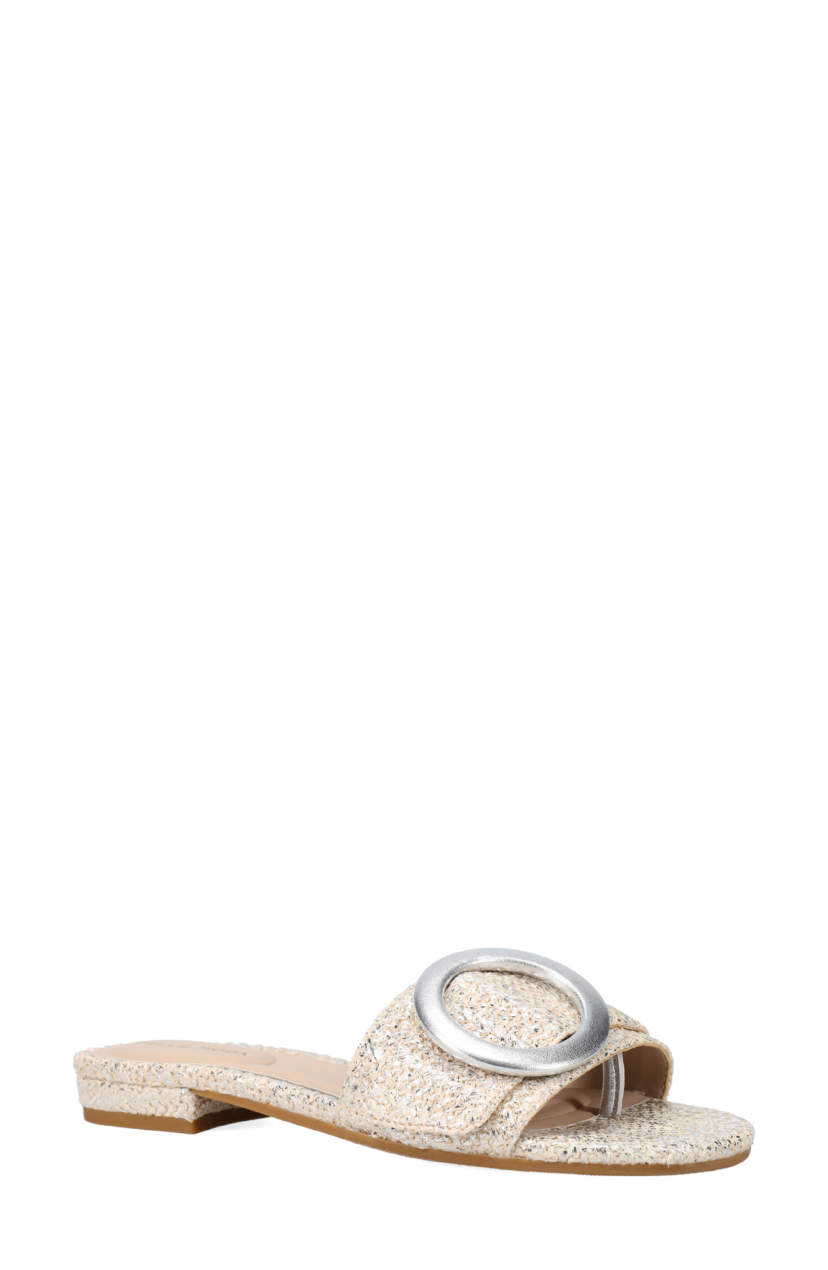 Pelle Moda Bianka Slide Sandal, Main, color, Silver