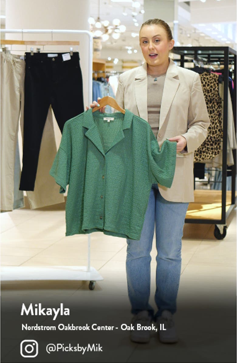 Crinkle Knit Button-Up Top, sales video thumbnail