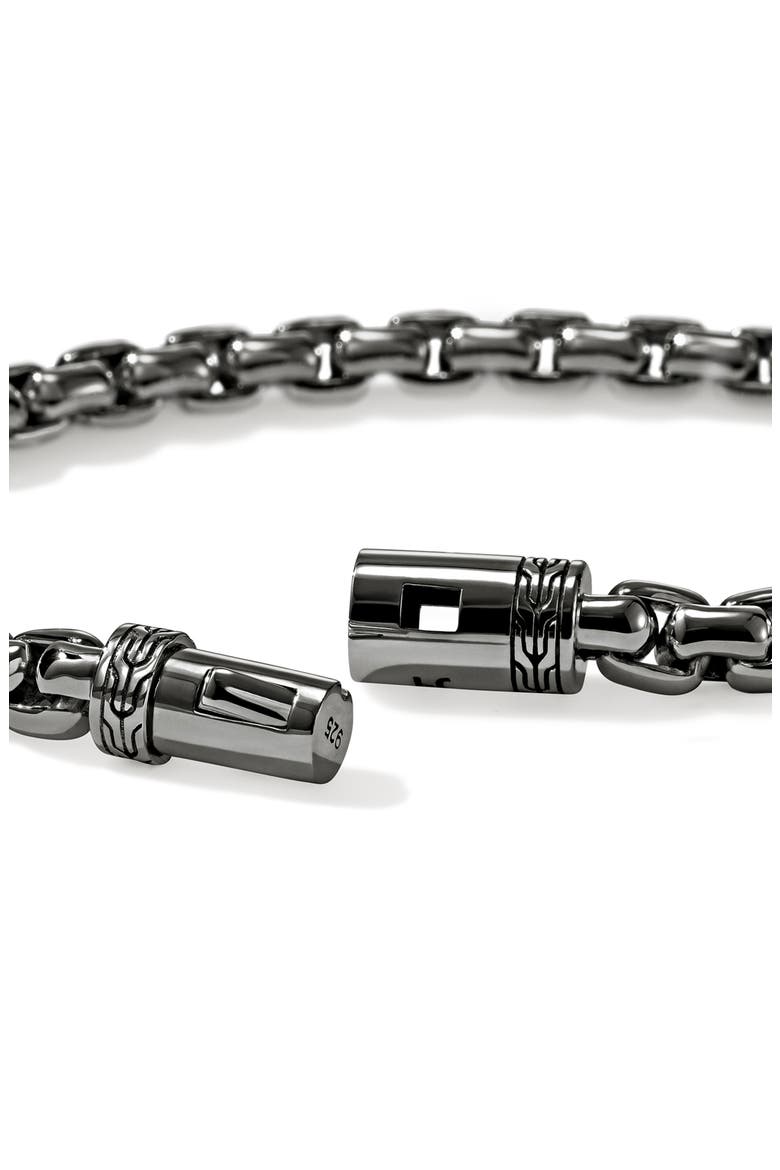 Box Chain Bracelet, 6mm, Alternate, color, DARK SILVER