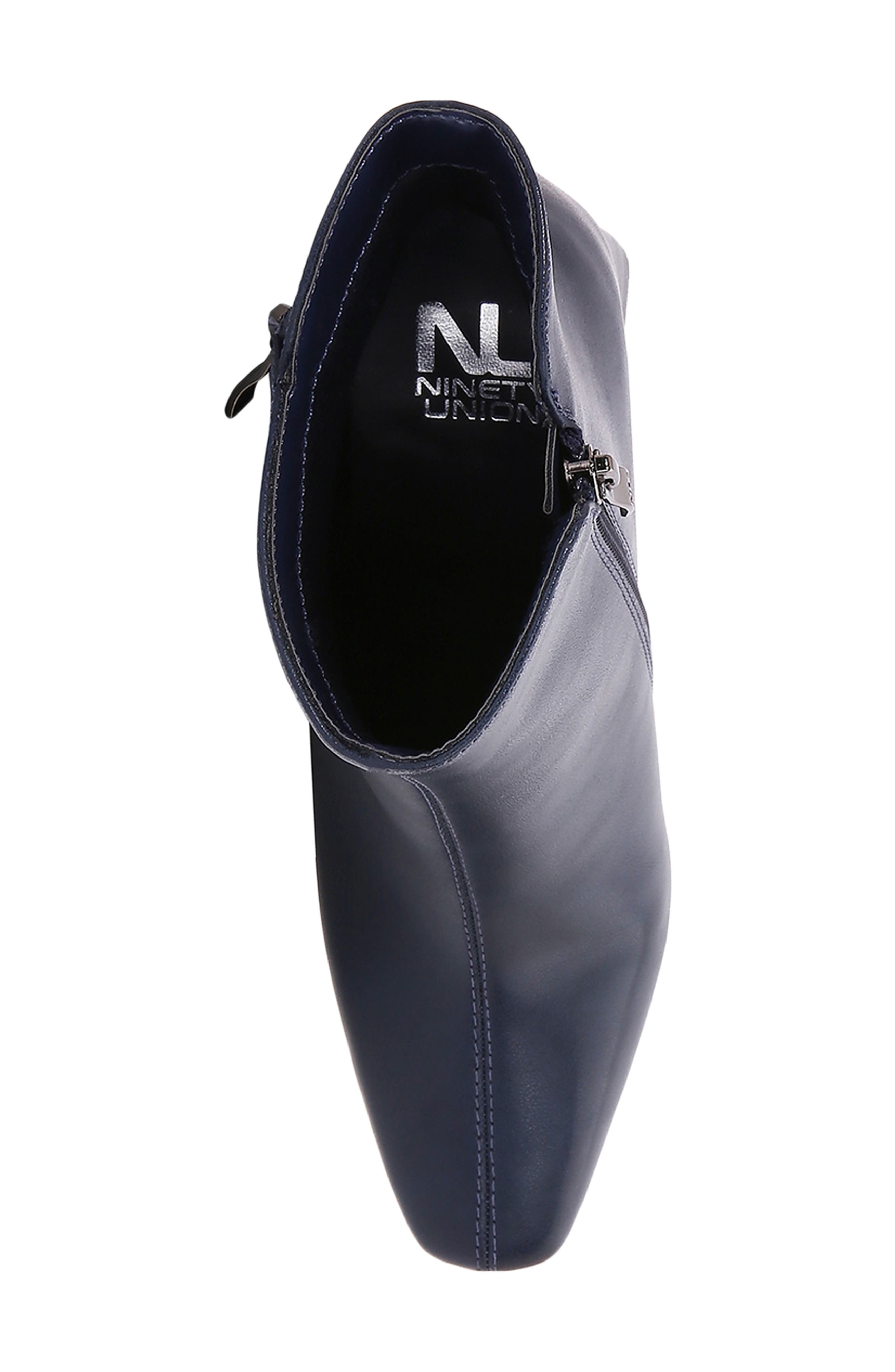 Lyona Faux Leather Bootie, Alternate, color, NAVY