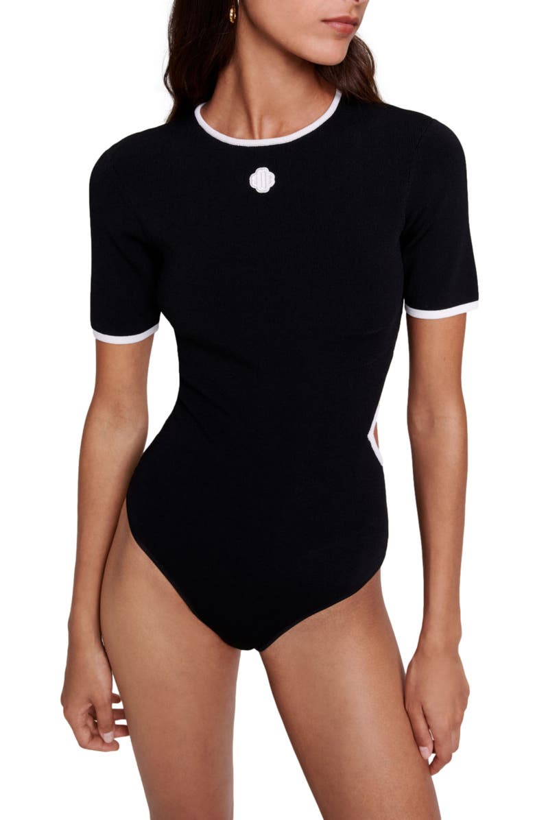 maje Momenty Bodysuit, Alternate, color, 