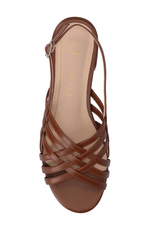 Shop Journee Collection Cassandra Slingback Sandal In Brown