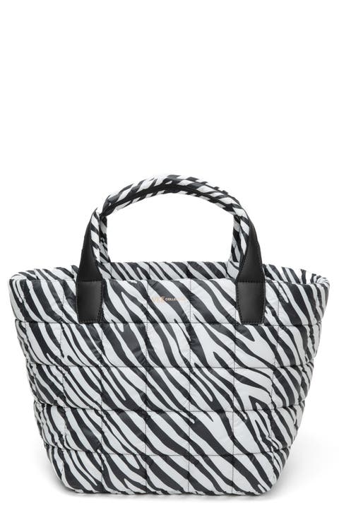 Medium Porter Zebra Print Quilted Tote