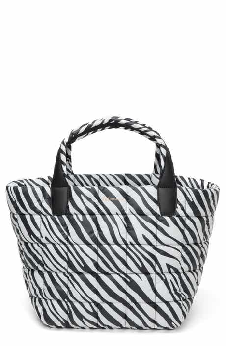 VeeCollective Medium Porter Zebra Print Quilted Tote