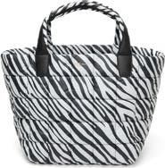 VeeCollective Medium Porter Zebra Print Quilted Tote
