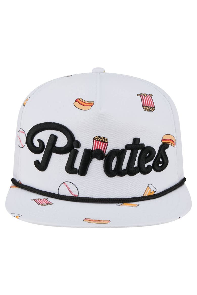 Men's New Era White Pittsburgh Pirates Team Cheer Rope 19TWENTY Adjustable Hat, Alternate, color, White