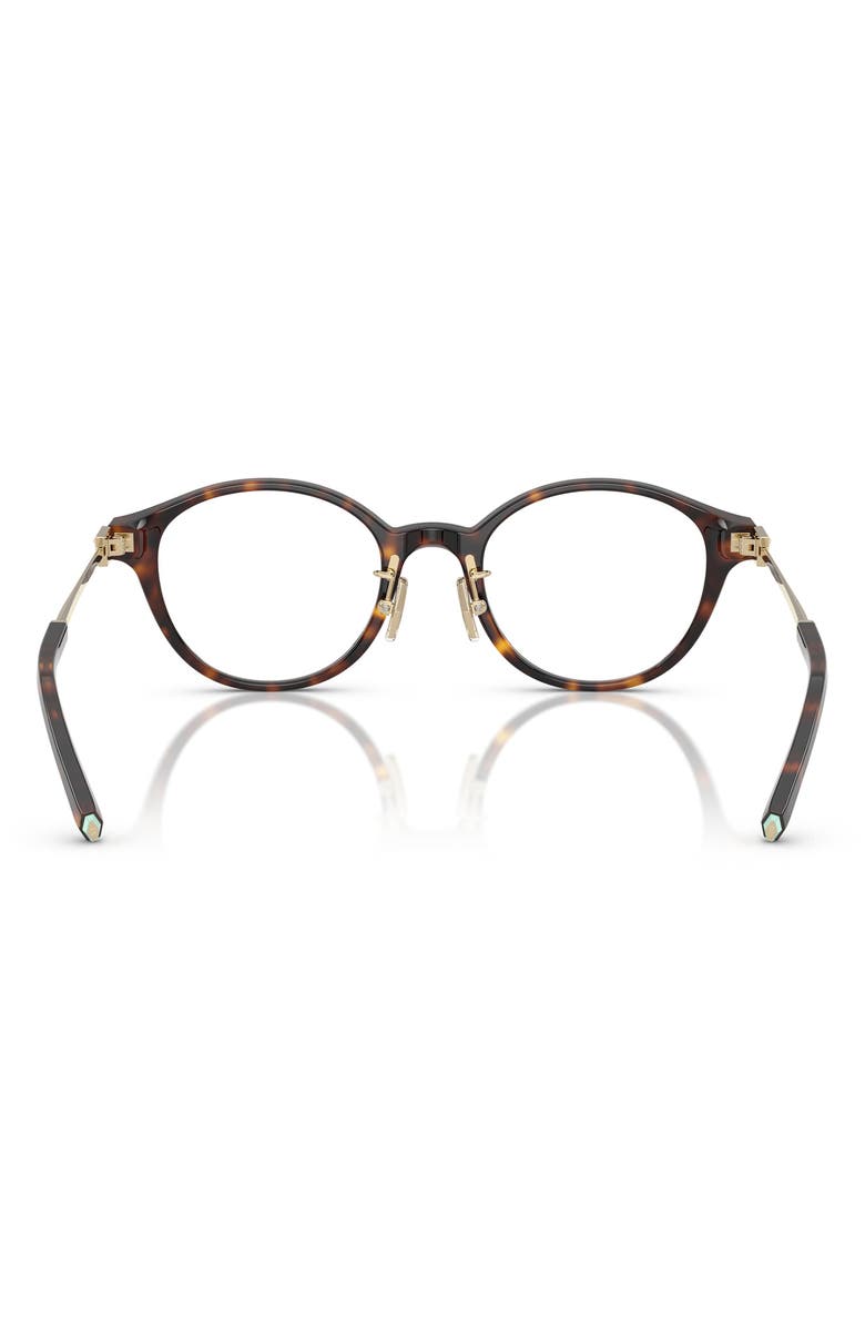 Tiffany & Co. 48mm Round Optical Glasses, Alternate, color, Havana / Demo Lens