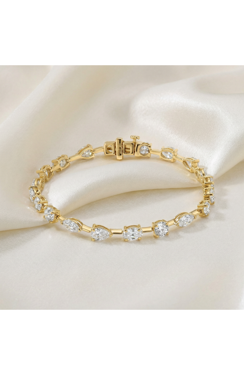 Bliss Diamond 8Ct Mixed Cut Diamond Tennis Bracelet 7" 14k Gold Lab Grown, Alternate, color, 14K Yellow Gold