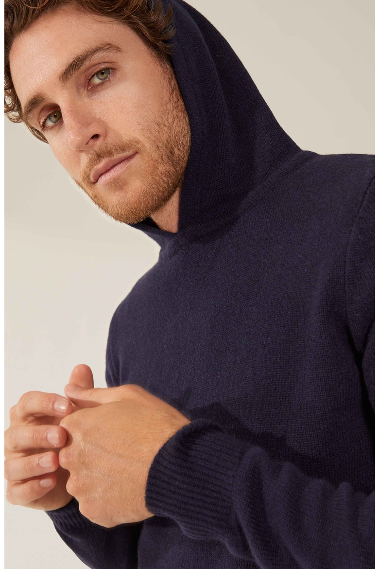 Jasper Cashmere Hoodie, Alternate, color, Navy
