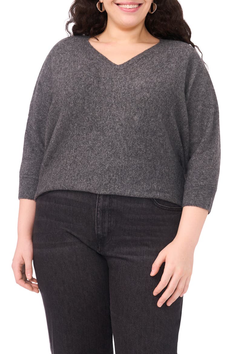 Dolman Sleeve Sweater, Main, color, MEDIUM HEATHER GREY