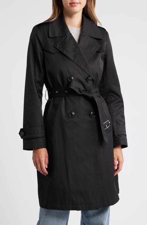 Water Resistant Cotton Blend Trench Coat