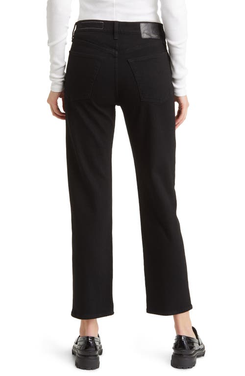 Rag & Bone Womens Logan Mid-rise Wide-leg Stretch-denim Jeans Elenna In Black