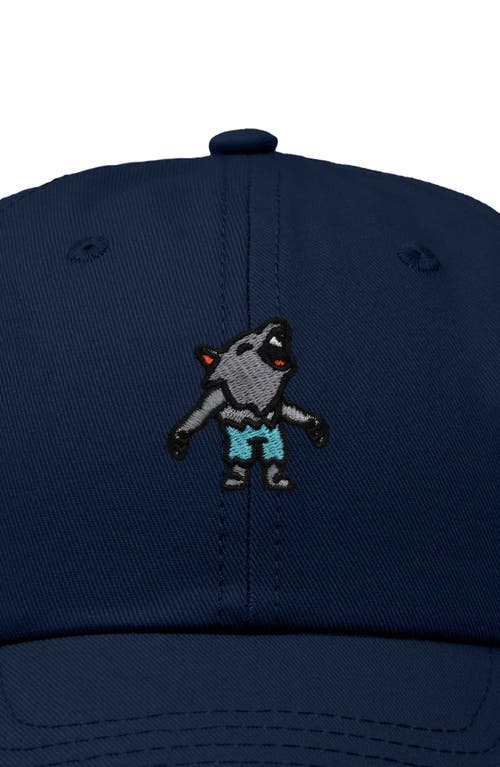 Dalix Werewolf Embroidered Dad Hat In Navy Blue